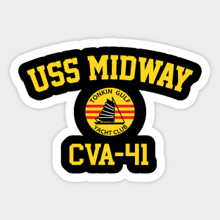 USS Midway CVA-41 Tonkin Gulf Yacht Club Sticker